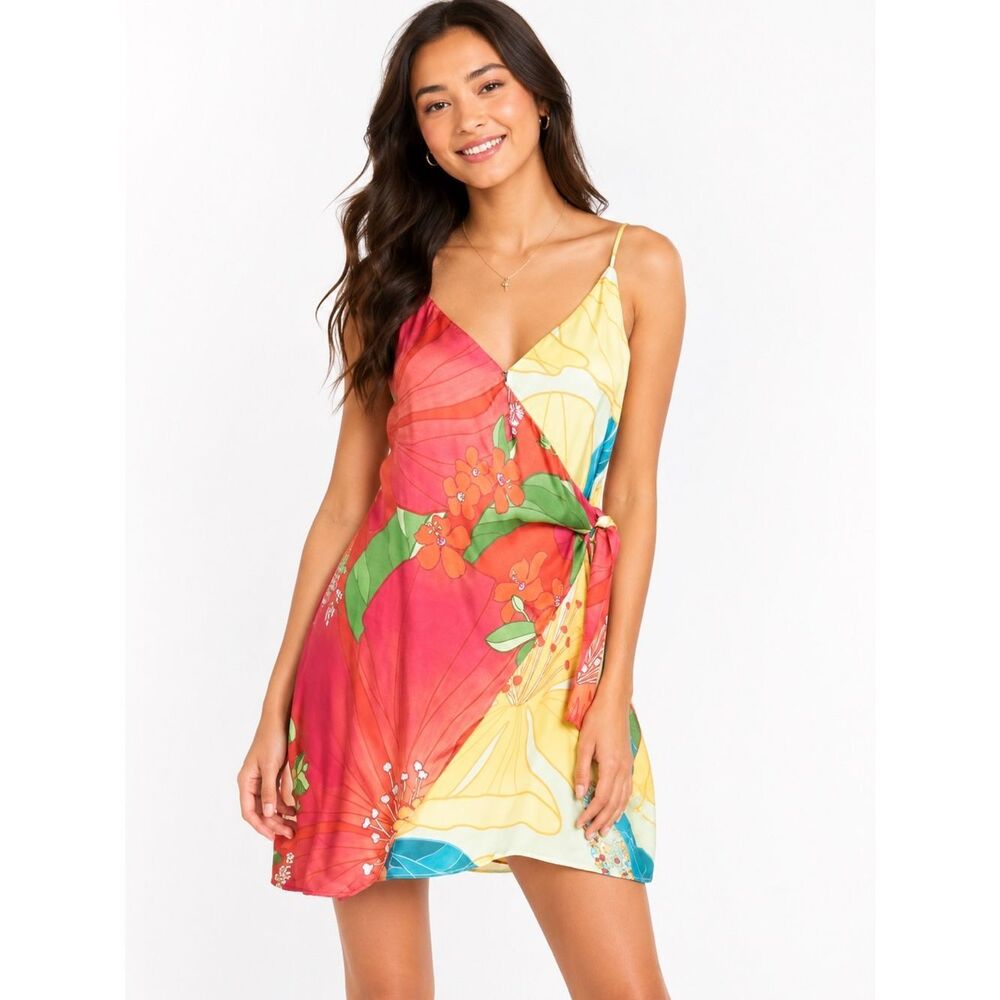 NWOT FARM Rio Pietra Wrap Dress
